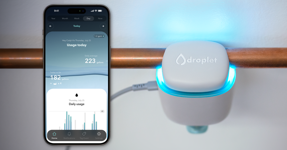 Droplet the Smart Home Water Sensor - Hydrific, part of LIXIL